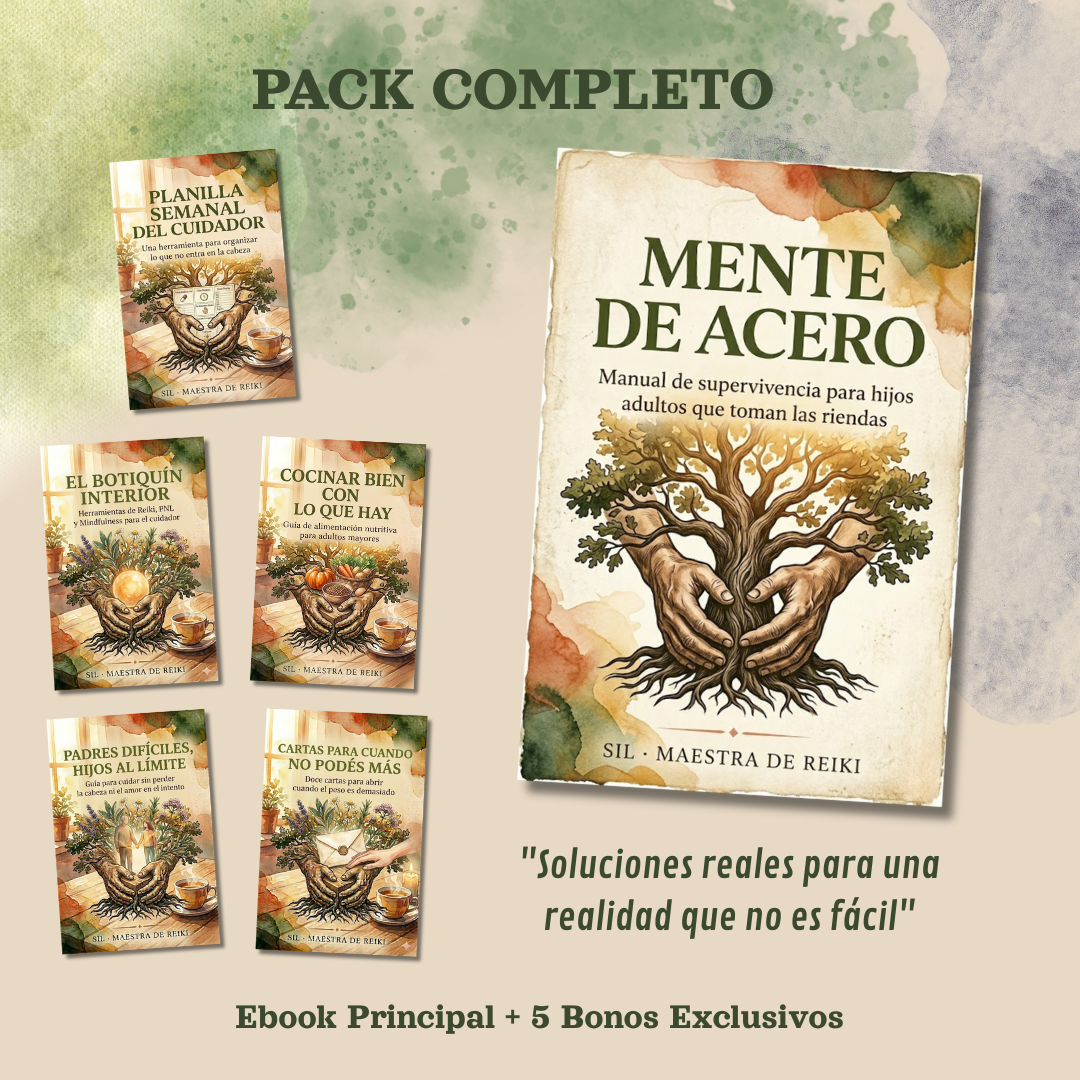 Mente de acero  + 5 Bonos – Guía para hijos adultos que cuidan a sus padres